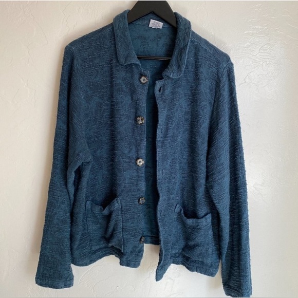 CP Shades Jackets & Blazers - Vintage CP Shades Textured Teal Shacket